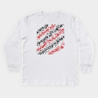 red and black leaves Kids Long Sleeve T-Shirt